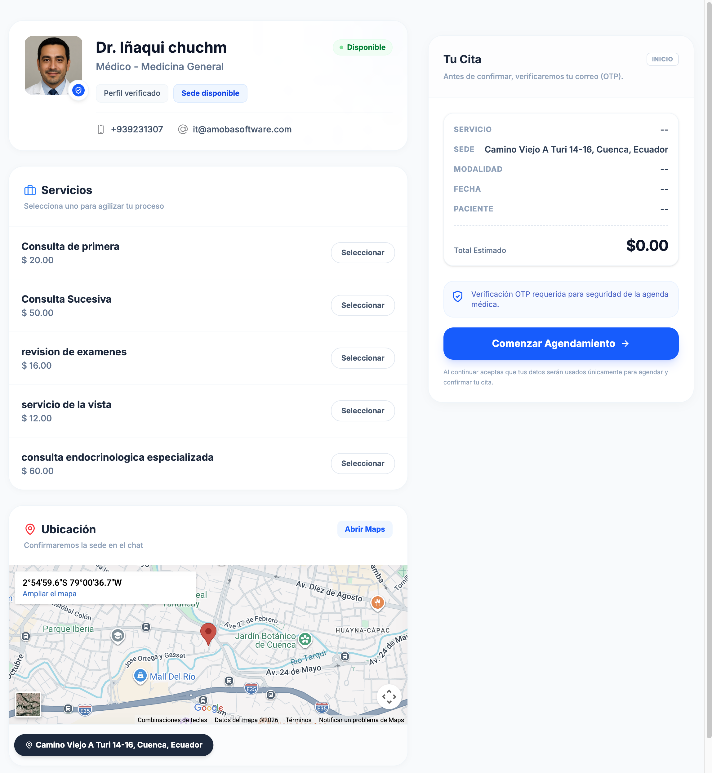 Portal de Paciente AmobaMedic
