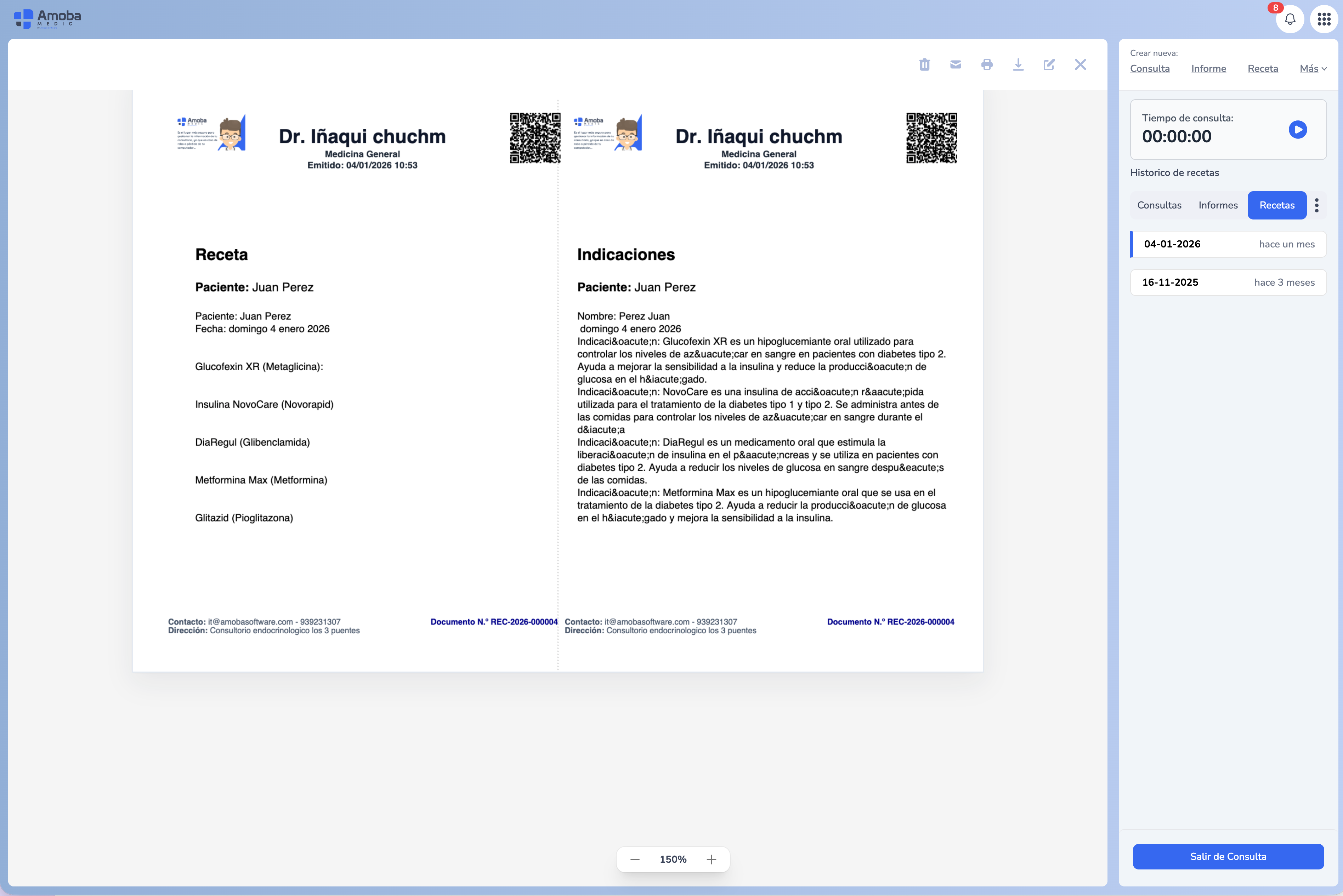 Receta Electrónica AmobaMedic
